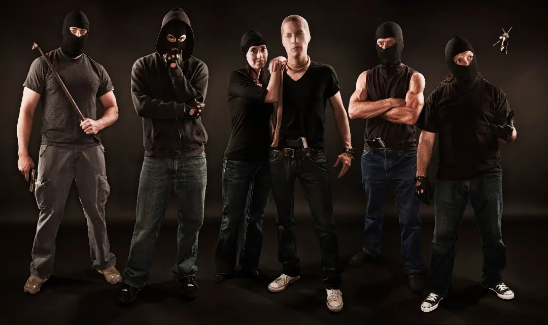 Gang name. Gang stock photos. The Burglars Band.